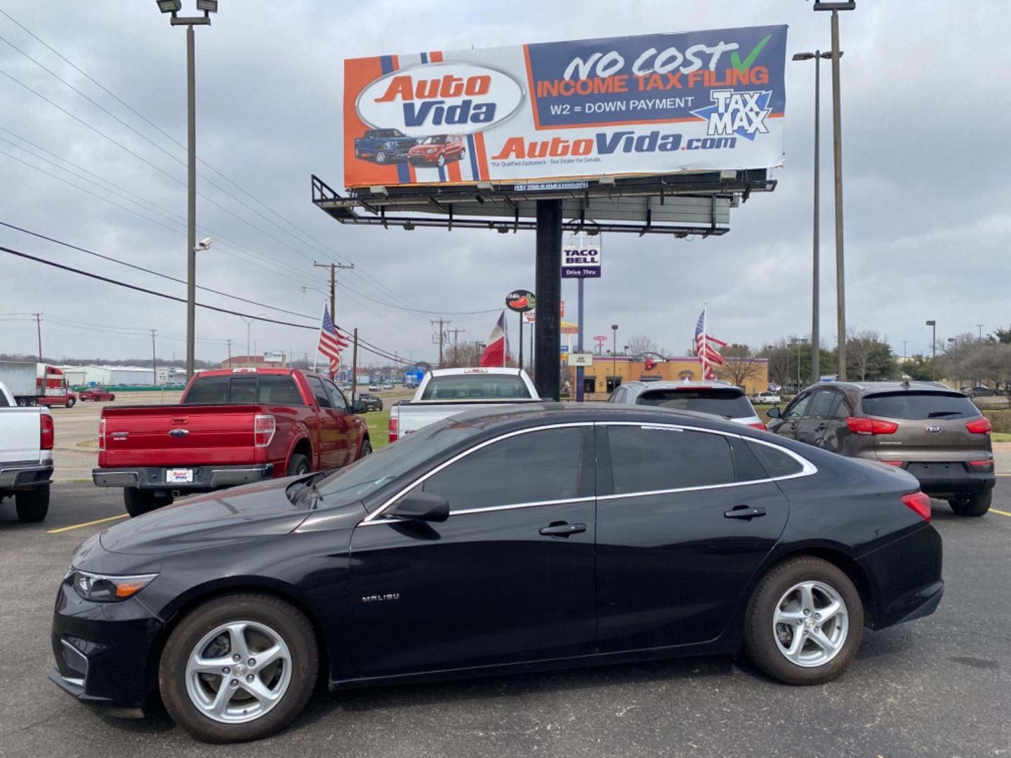 2018 BLUE Chevrolet Malibu LS (1G1ZB5ST7JF) with an 1.5L L4 DOHC 16V engine, 6A transmission, located at 420 I-35E, Lancaster, TX, 75146, (469) 297-4144, 32.593929, -96.823685 - Photo#0